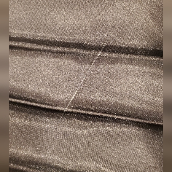 XSCAPE Women's Halter Neck,Open Back, Pleated Black /Silver Maxi Dress Size 8. - Picture 11 of 12